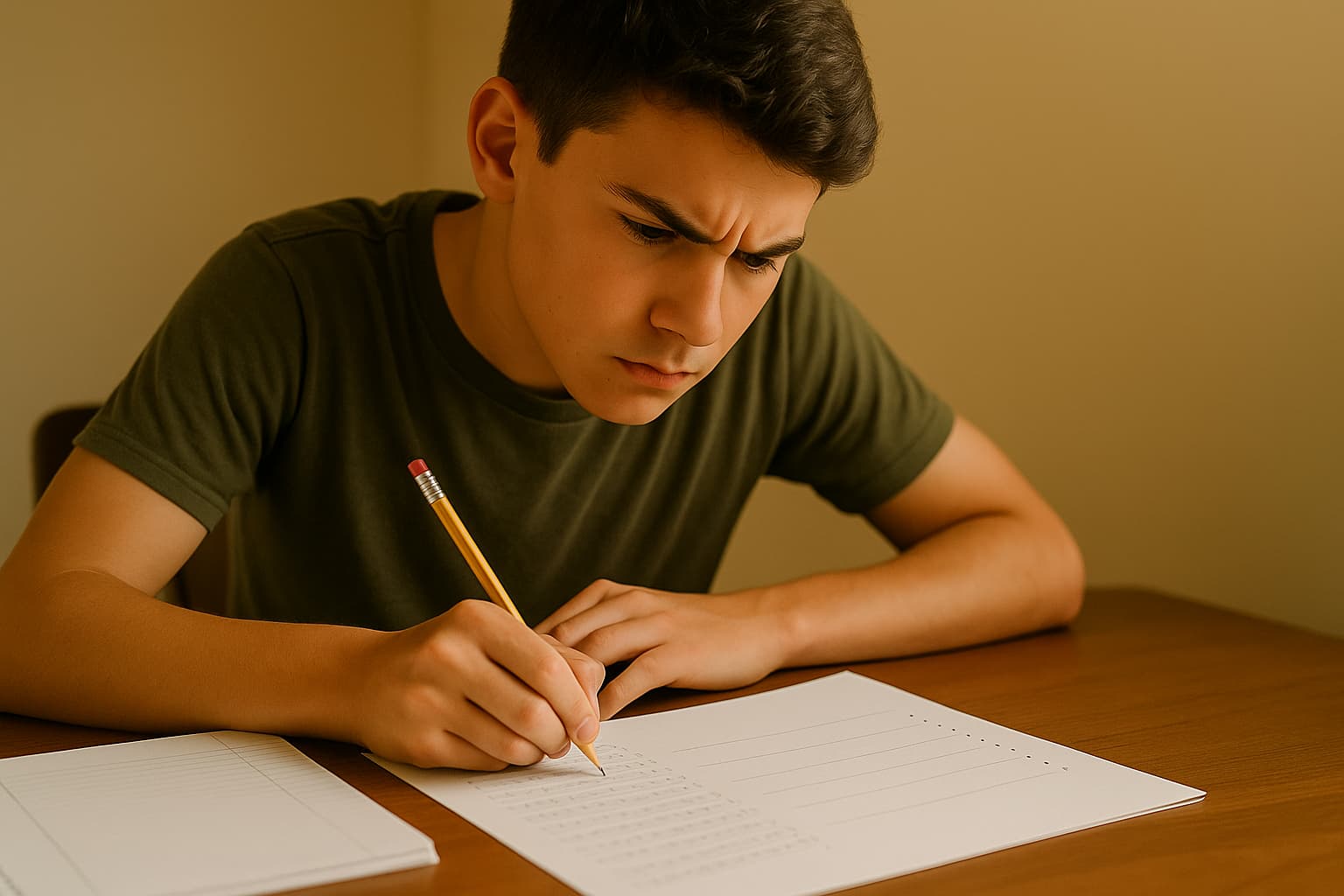 Student working through targeted ACT practice